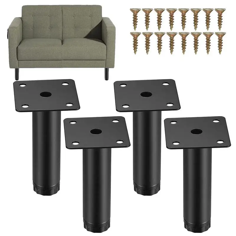 

Bed Support Legs Adjustable Metal Furniture Legs With Mounting Screws Bed Center Heavy Support Leg Durable Furniture Foot For