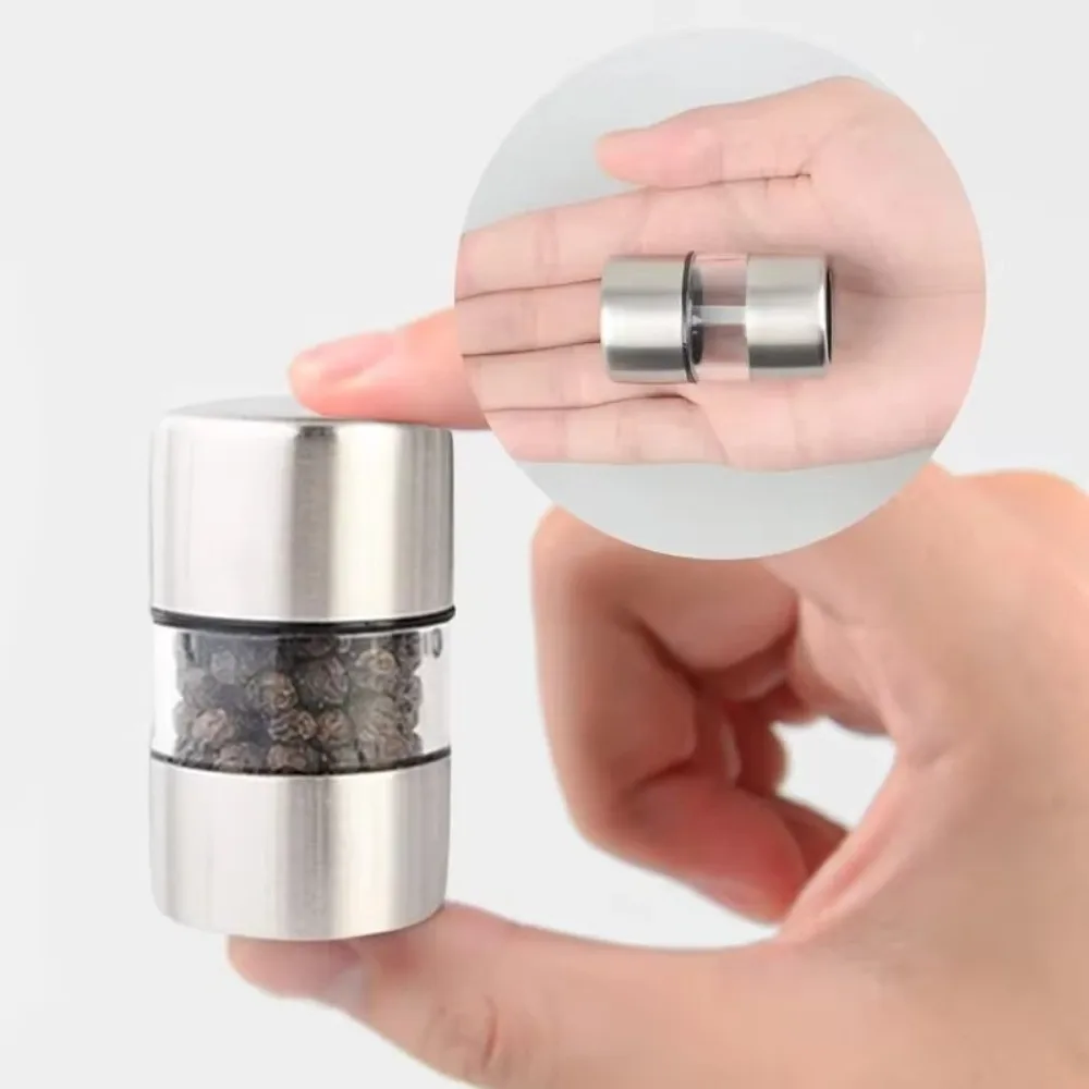 Mini Size Pepper Grinder Ceramic Grinding Core Portable Design Spice Grinder Manual Operation Stainless Steel Material Salt Mill