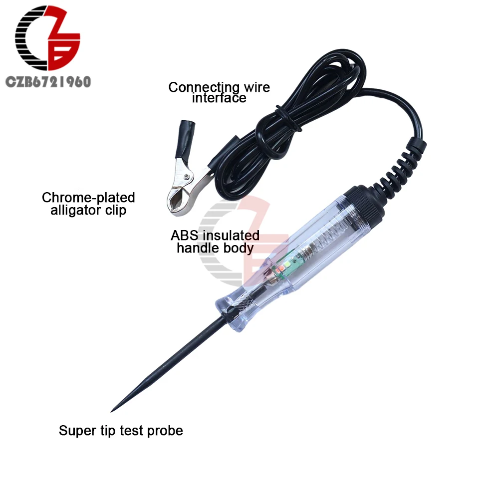 LCD Test Pen DC 3V-48V Electrical Automotive Tester Automotive Diagnostic Tools Auto Car Truck Motorcycle Circuit Voltage Tester