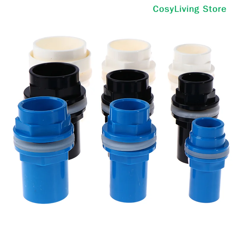 1 Stücke PVC Anschlüsse Verdicken Aquarium Rohr Garten Abflussrohr Adapter 20-50mm