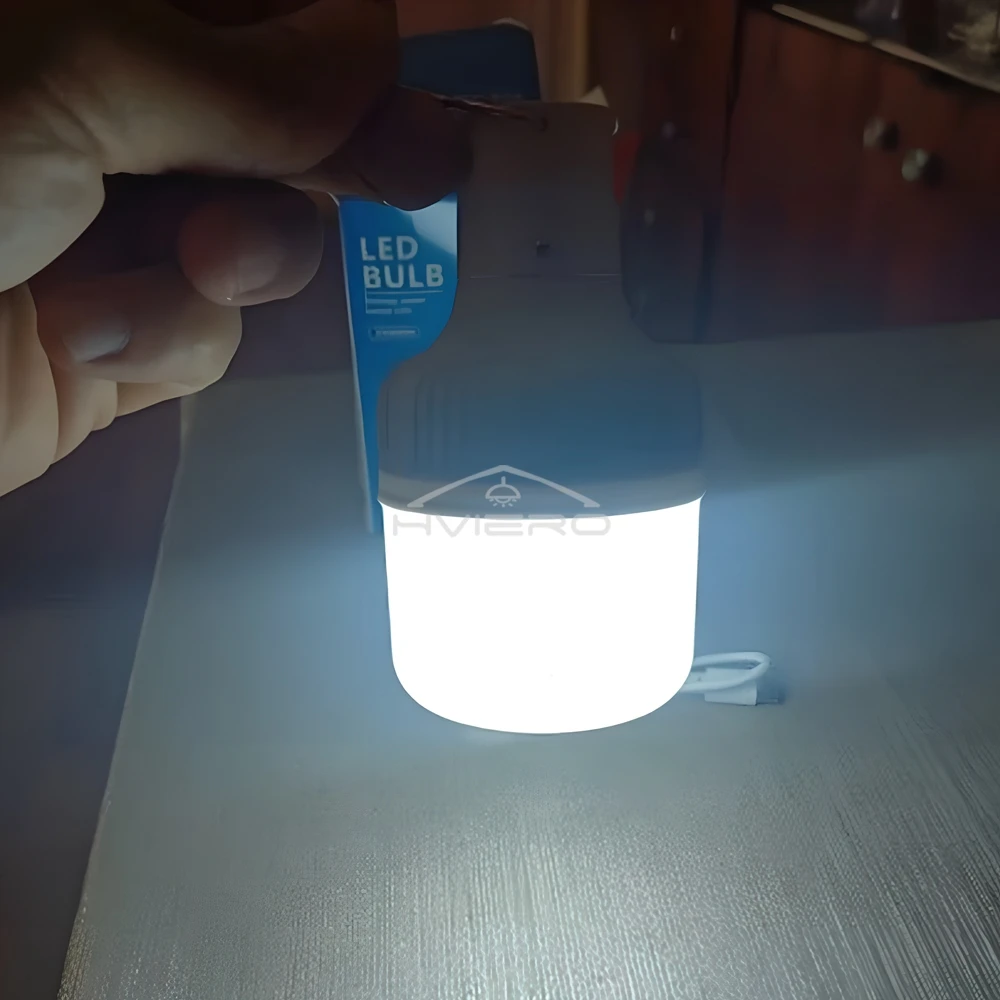 60mm USB Rechargeable Led Bulb Portable Camping Emergency Lighting Light Flashlight Outdoor Garden Picnic Work Hanging Tent Lamp