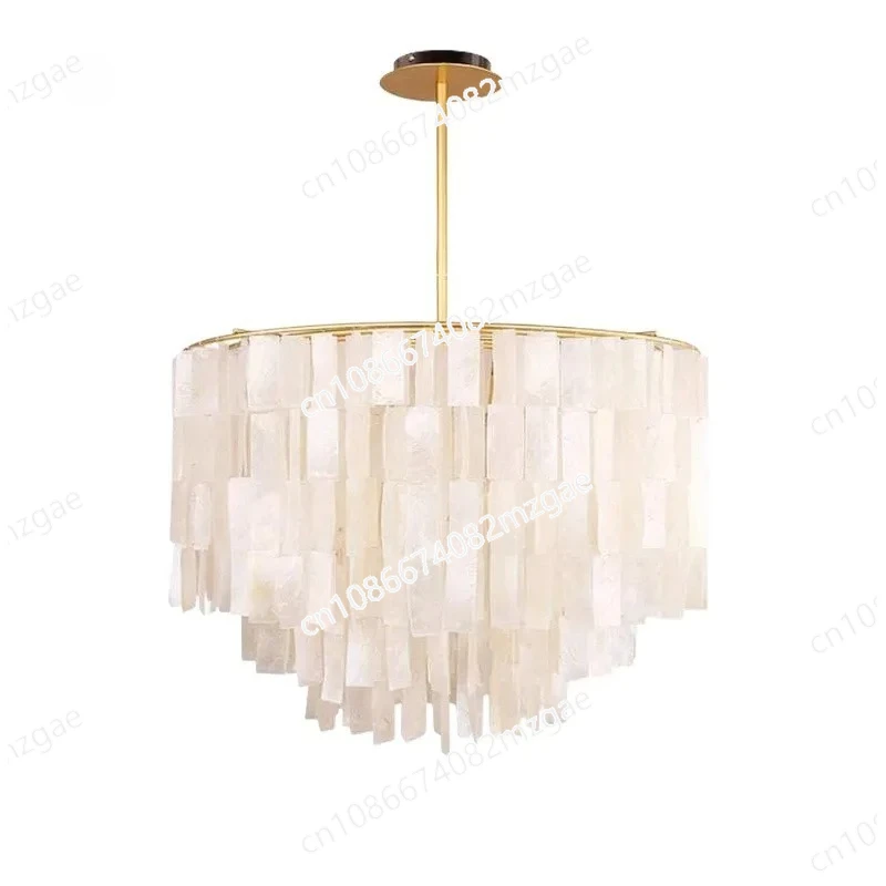 Luxury Shell Pendant Lights Modern Home Decor Living Room Ceiling Main Light Creative Lighting Bedroom Restaurant Chandelier