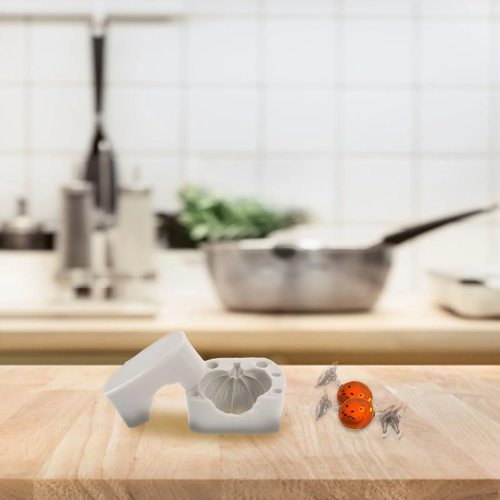 

1 pc Silicone Pumpkin Baking Mold Small Exquisite Halloween Shape Non-Stick Diy Cake Chocolate Candy Dessert Mold