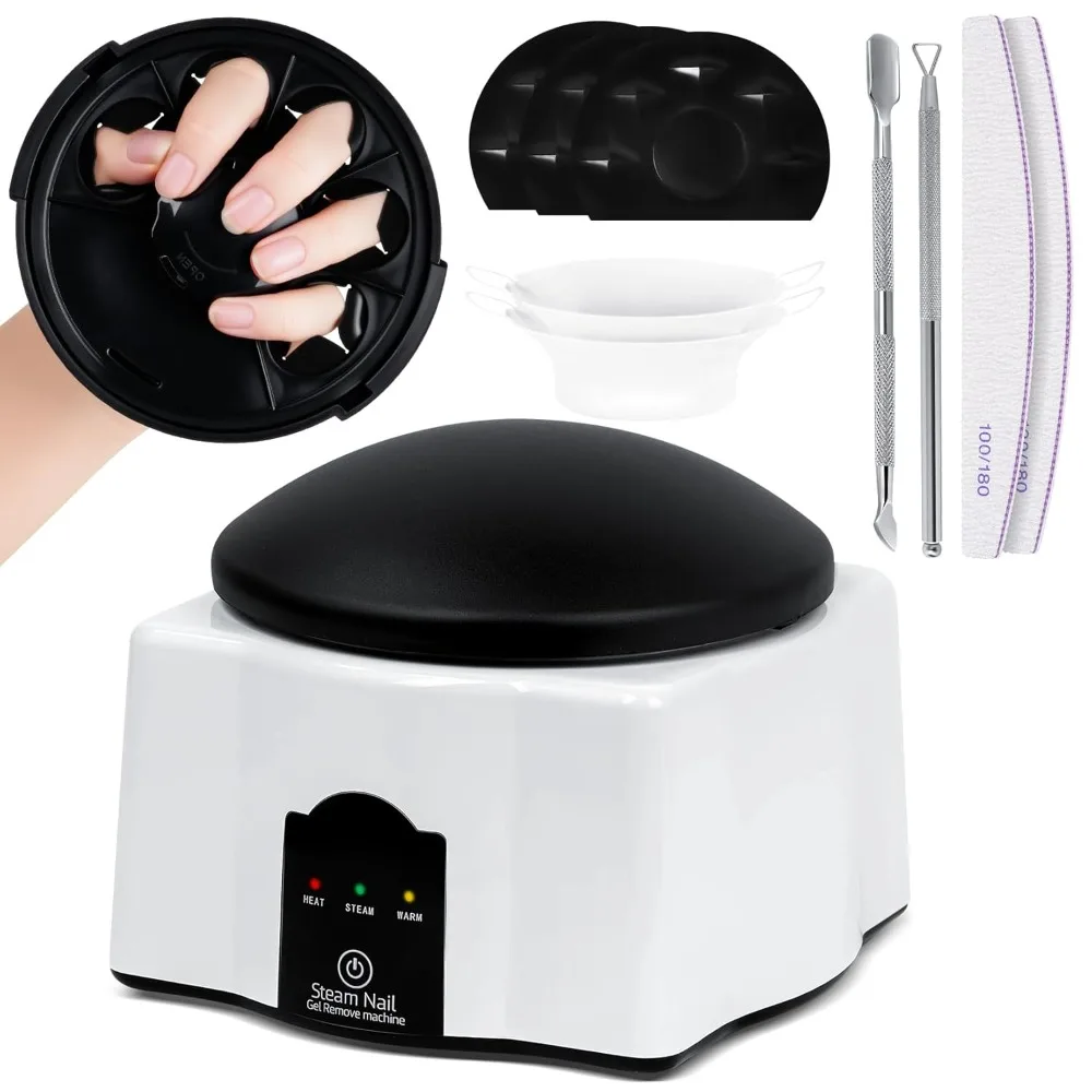 

Electric Steam Nail Remover - 36W Upgraded Gel Polish Remover Set, Nail Polish Removal Machine For Gentle Care Hands, Universal