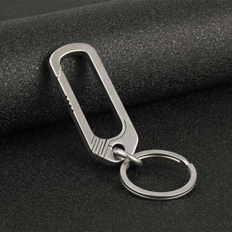 Titanium Buckle Keychain Titanium Alloy Creative Simplicity Buckles Camping Accessories Outdoor Pocket Tool