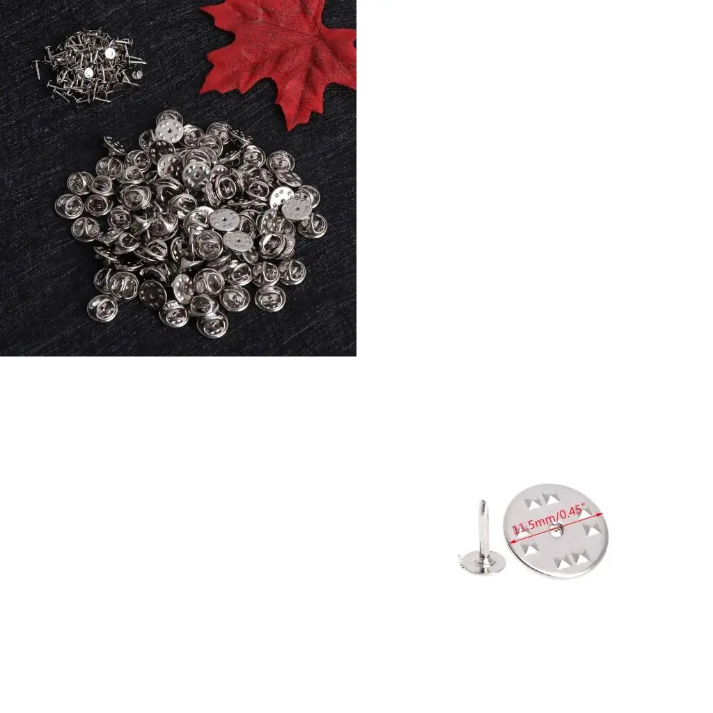  100x Ties Tack Clutch Pin Brass Round for Butterfly Clutch Tie Tacks for DIY Jew