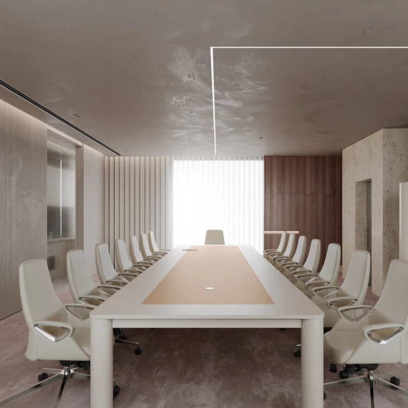 

Large conference table, long table, modern and minimalist employee training table, conference room table, chair, office