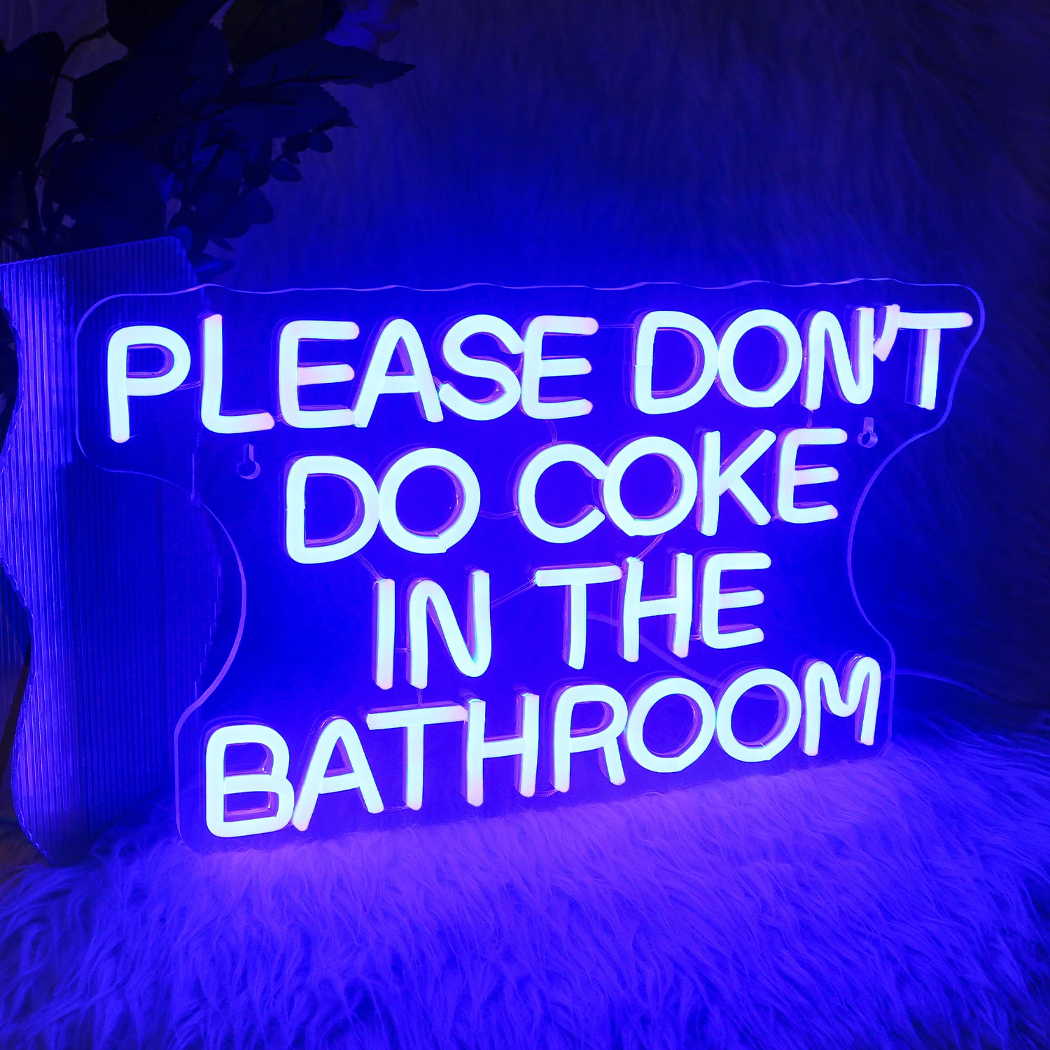 Imagem -05 - Usb Powered Acrílico Neon Sign Led Wall Decor Coca-cola no Banheiro Festa no Quarto Sala de Jogos Shop por Favor Não Faça