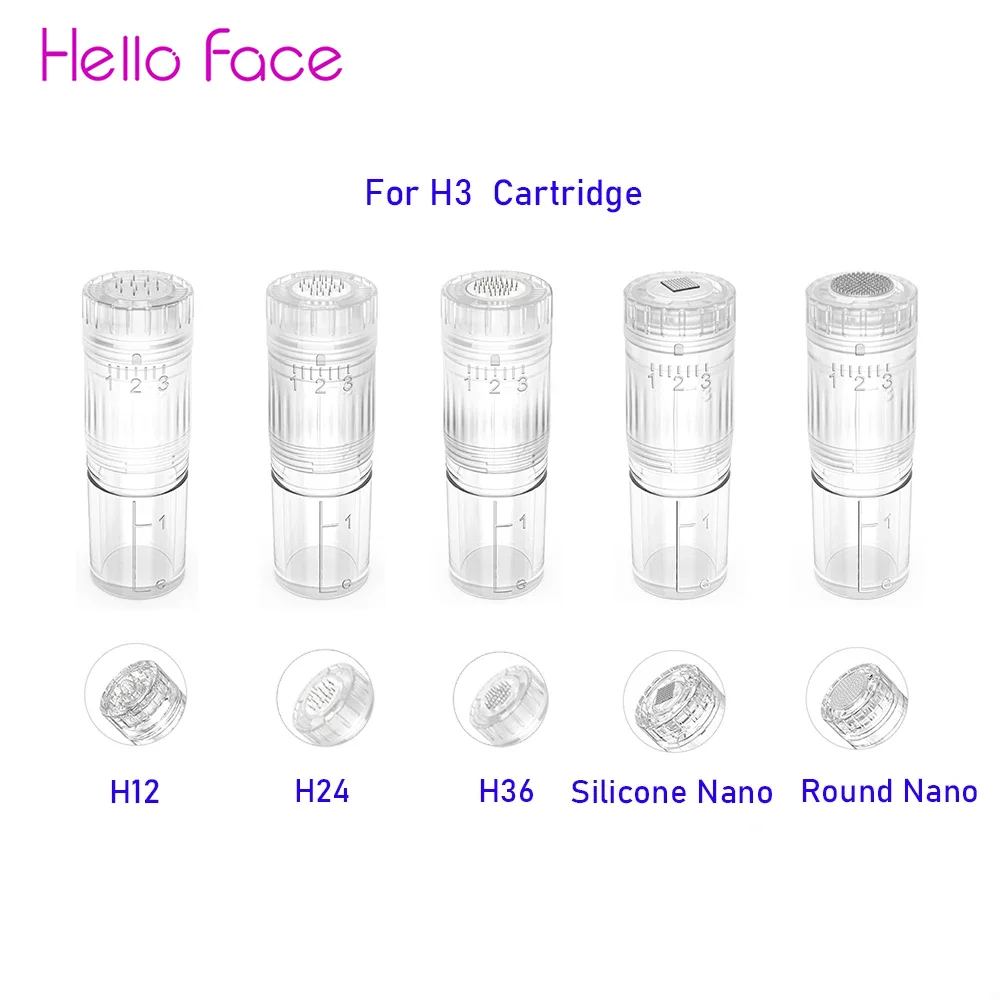 Dr. Pen H3 Cartridge Replacement Needle 12 Pin 24 Pin 36 Pin Needle Nano Silicon Chip Hydra pen H3 50PCS Microneedling Device