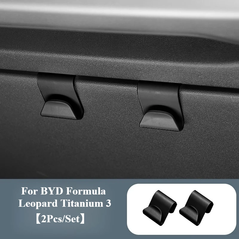 

For BYD Formula Leopard Titanium 3 2Pcs/Set Car Co-pilot Hanging Hook, Glove Box Storage Hook Modified Car Interior Accessories