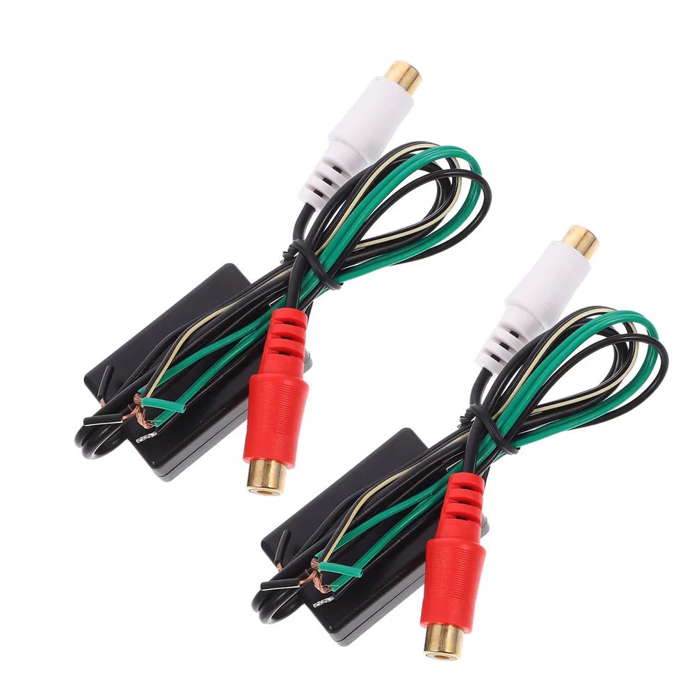 

2Pcs High to Low Converter for Car Audio System with Volume Control Speaker Wire Adapter Cable Kit Car Audio Wire Kit