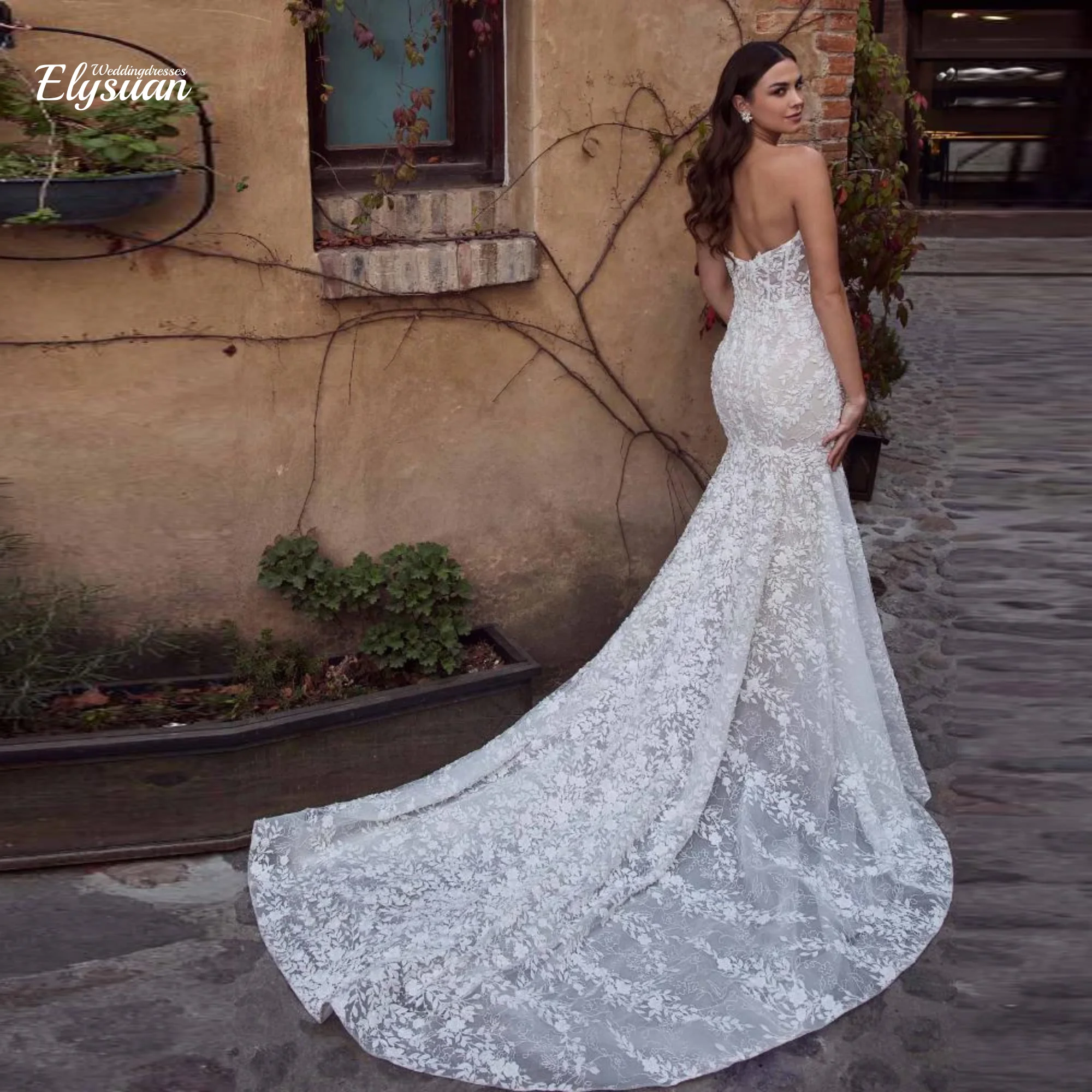 Angepasst Schatz Kragen Meerjungfrau Brautkleider Für Frauen Elegante Ärmellose Brautkleider Prinzessin Party Vestidos De Novia