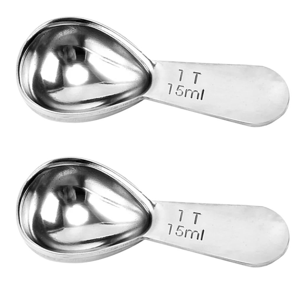 15Ml High Grade Stainless Steel Measuring Spoon Mirror Polished Coffee Scoop for Ground Coffee Cocoa Tea Flour Protein Powder