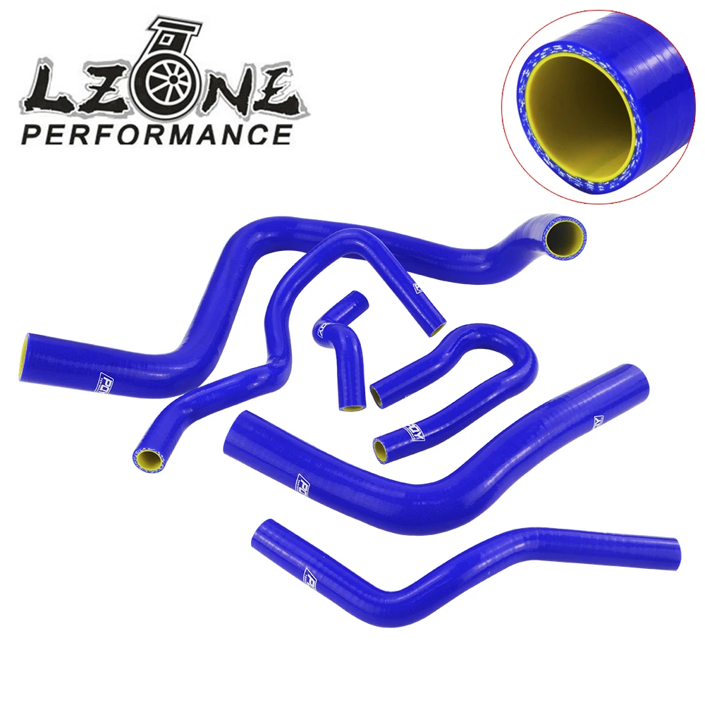 LZONE - 6PCS Silicone Radiator Hose For HONDA CIVIC DOHC Type R DC2 EK4/9 B16A/B B18C SILICONE HOSE KIT WITH PQY LOGO