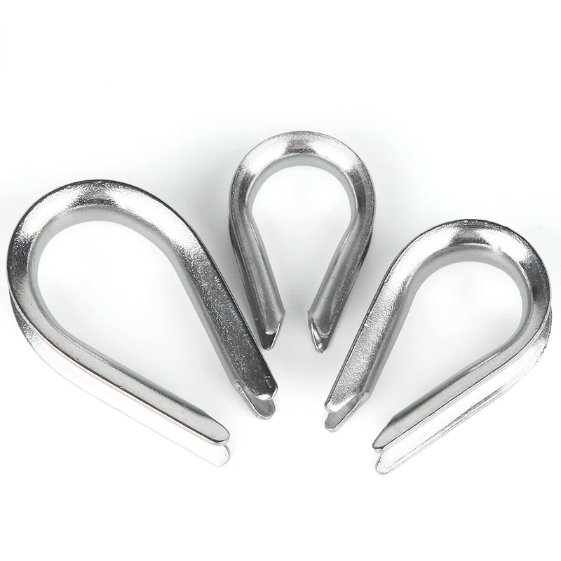 304 Stainless Steel Wire Rope Sleeve Ring Protective Sleeve Triangle Ting Boasting Chicken Heart Ring Wire Rope M2M4M5M6M8M16