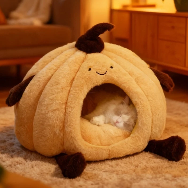 子猫用厚手密閉型猫用ベッド-オールシーズン対応-暖かく安全な猫用ベッド-小型ミルクキャット専用-犬用ベッド-冬用