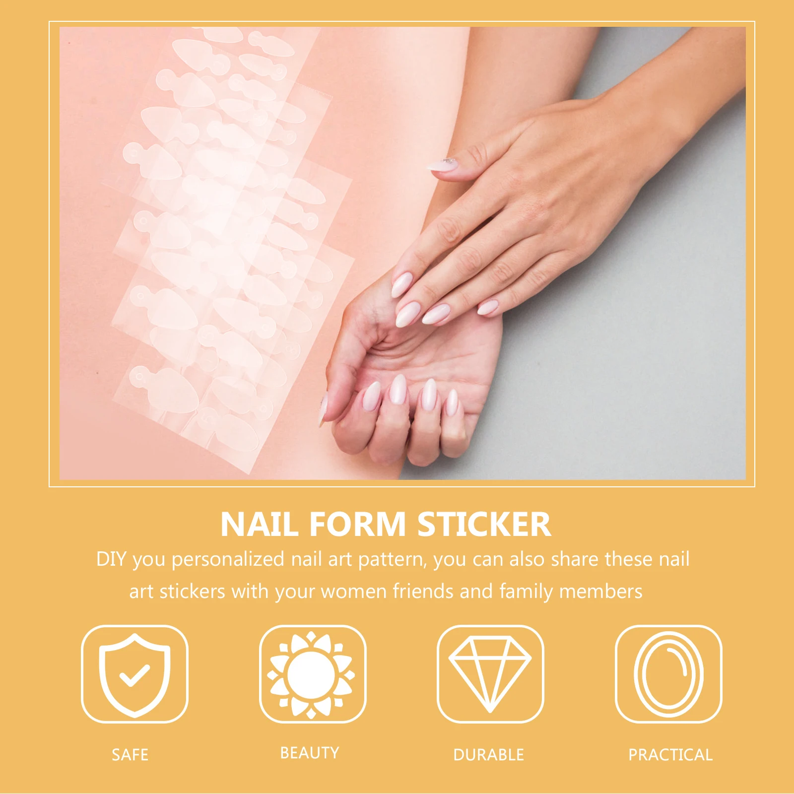 

French Tip Stickers Manicure Guide Diy Design Cute Decorations Forms Supplies Stencils Design Extensions Stencils Decals