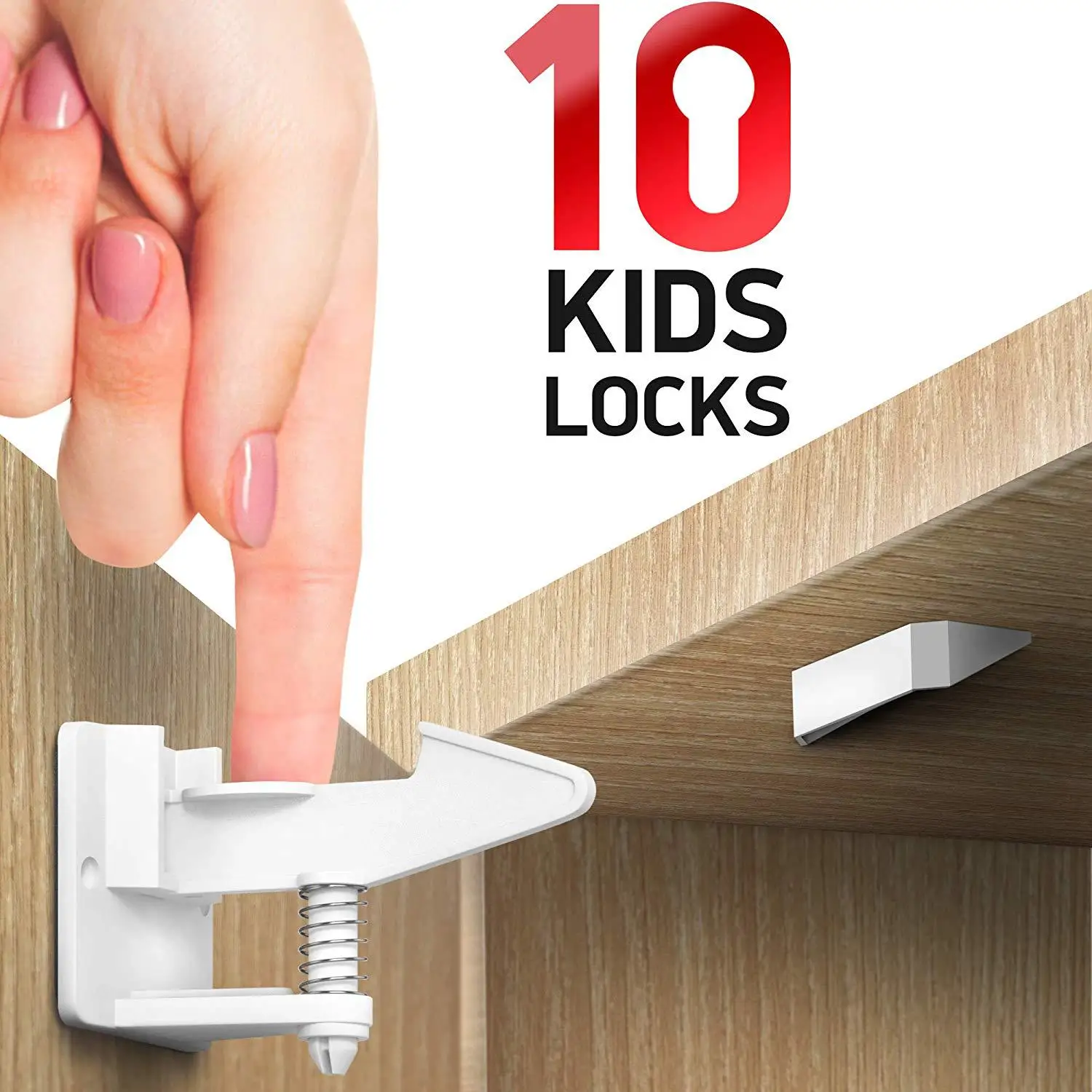 Baby kids safety creative drawer lock cabinet door lock invisible cabinet door lock spring lock baby safety lock anti-pinch