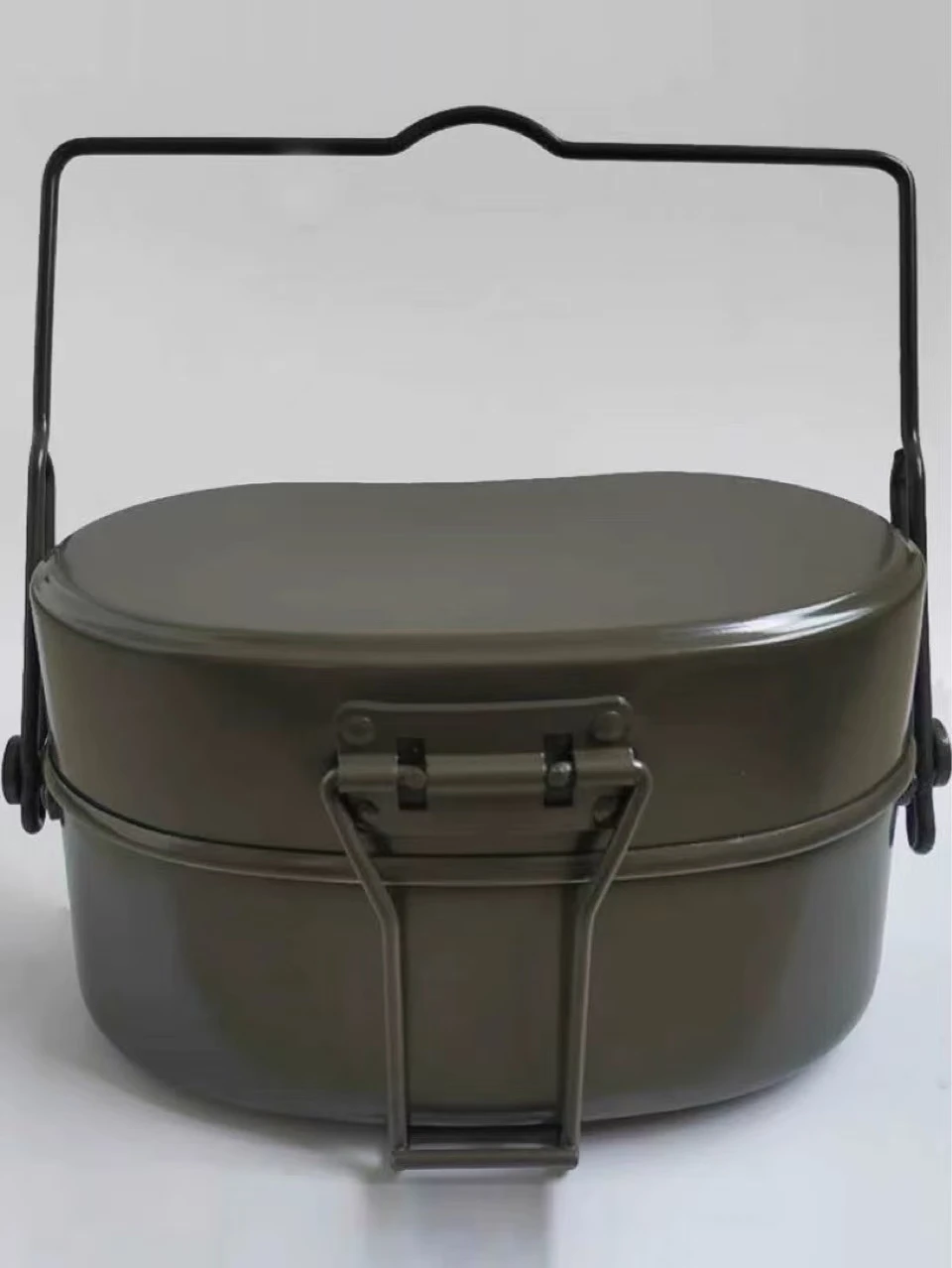 Imagem -04 - Militar Mess Kit Camping Panelas Ferramenta de Cozimento Rápido Antiaderente ao ar Livre Exército Verde Alumínio Preço Mess Tin 1.9l