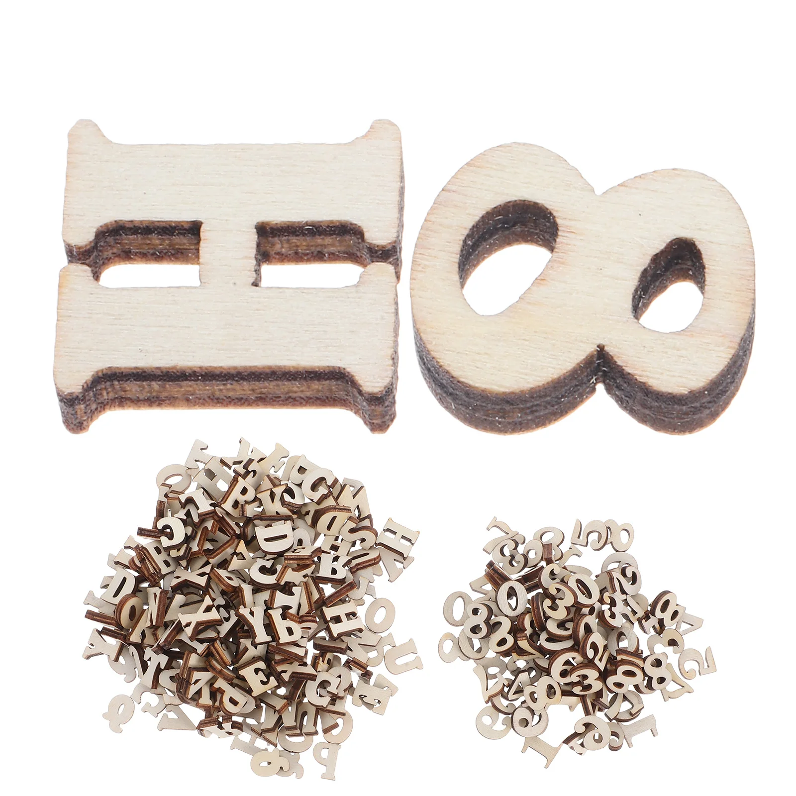 

308Pcs Unfinished Wood Letters Numbers DIY Craft Kit Smooth Edges for Painting Projects Home Decoration