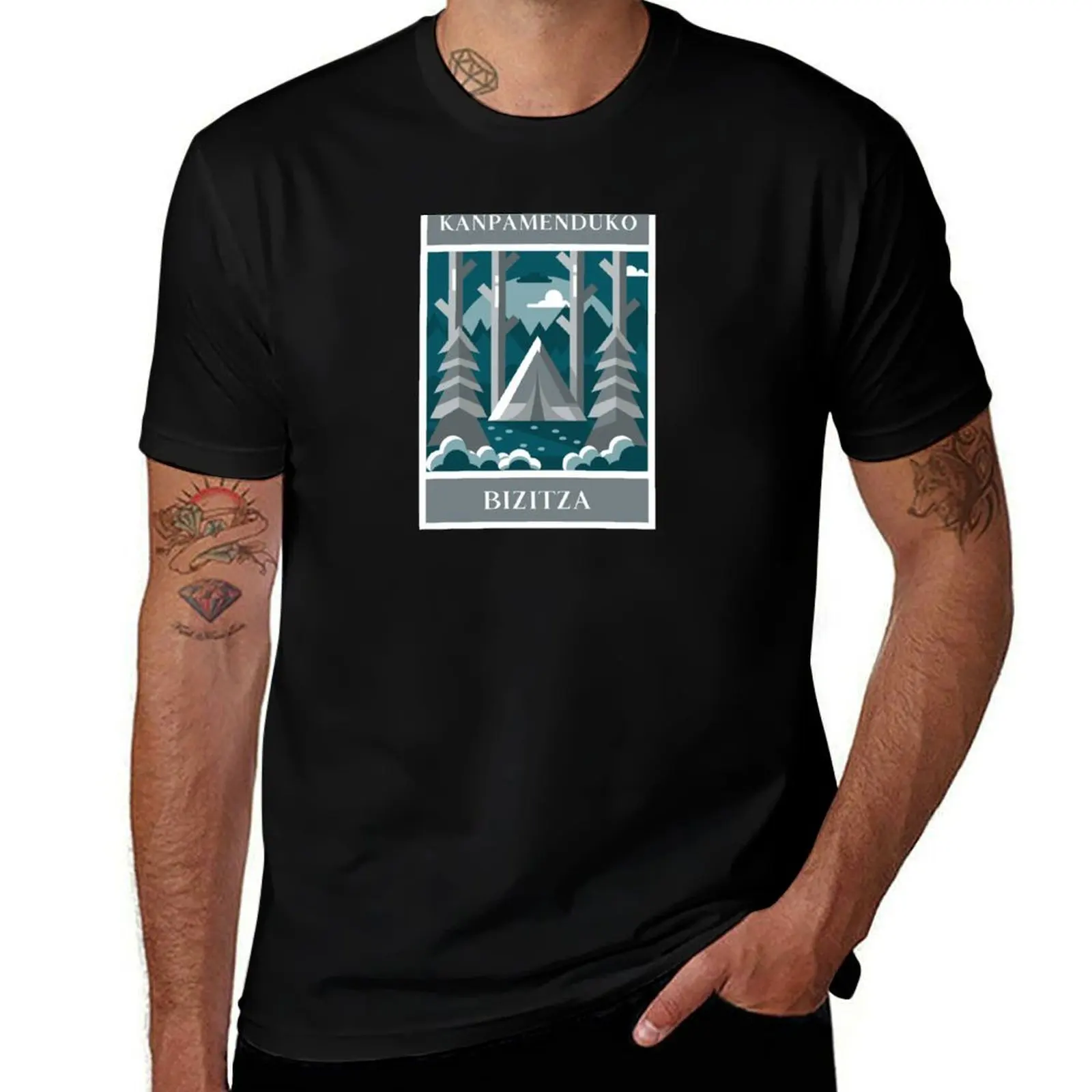 Basque Camp Life Kanpamenduko Bizitza T-Shirt graphic t shirts for man T-Shirt
