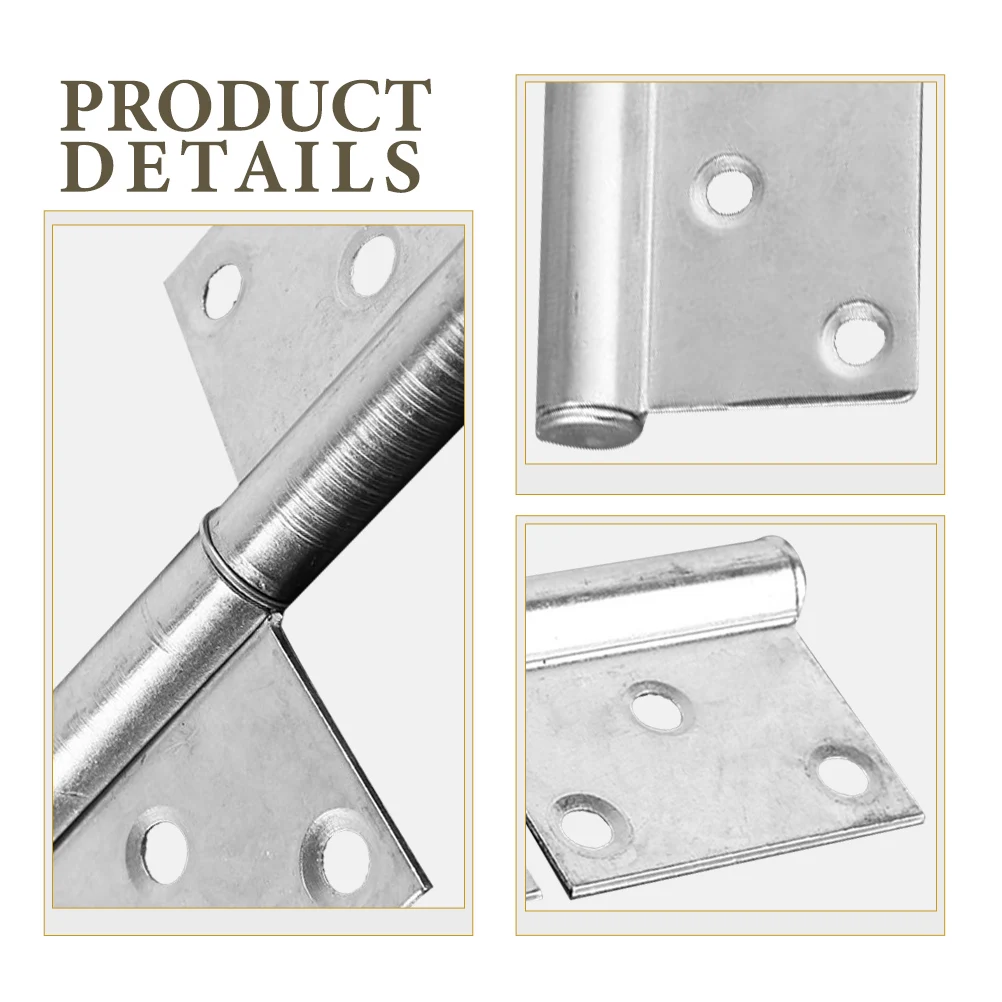 

1 Pair Lift Off Hinges Detachable Iron Door Hinge Heavy Duty Rising Butt Hinge For Screen Cabinet Wood Box Garage Exterior