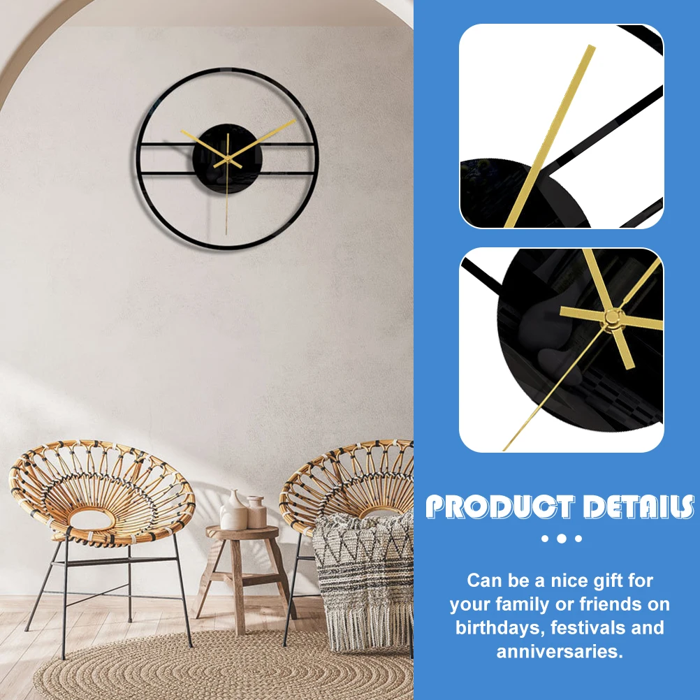 

Acrylic Wall Decorative Black Wall Clock Mute Hanging Clocks Home Office Living Room Style Birthday Gift