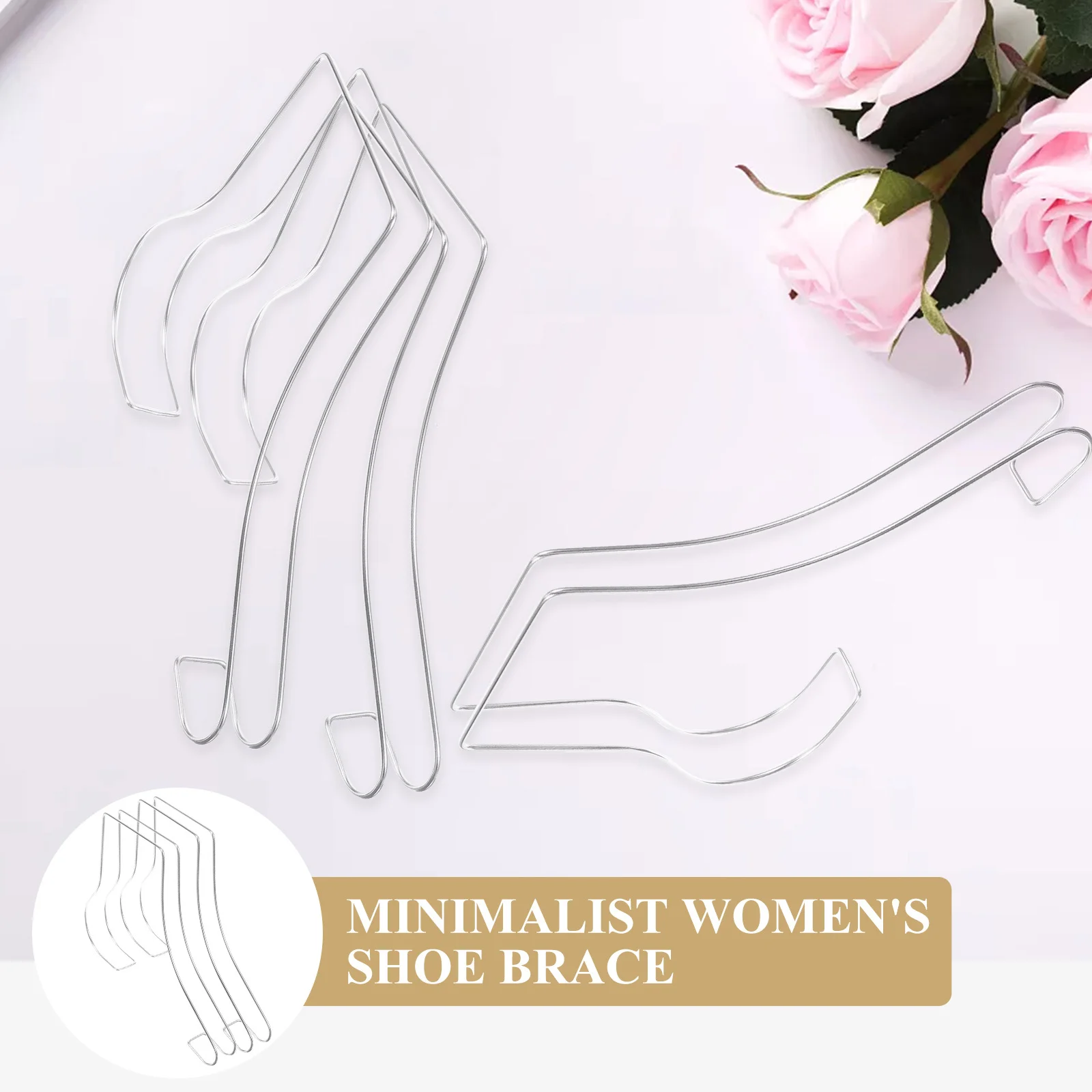 

2 Pcs High Heel Shoe Shaper Display Sandals Rack for Heels Metal Organizer Stand