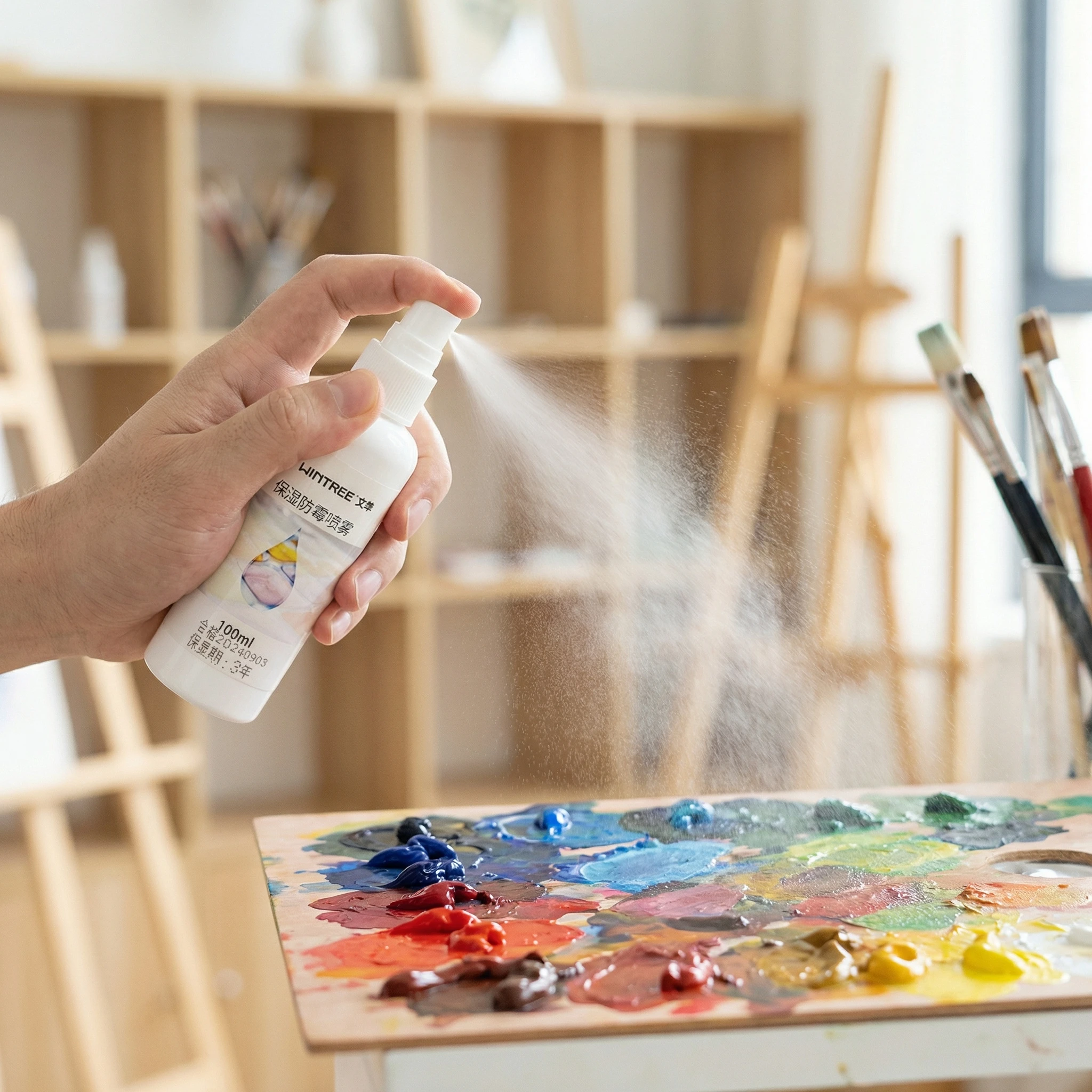 100ml Gouache Paint Moisturizing Spray Anti-Mildew Watercolor Jelly Pigment Professional Anti-Drying Art Tools