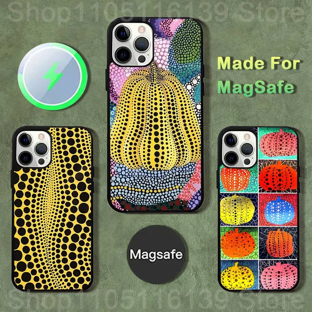 

Yayoi Kusama Pumpkin Phone Case For iPhone 17,16,15,14,13,12,11,Pro,Max,Plus,Mini,SE4,E Magnetic Magsafe Wireless Charging