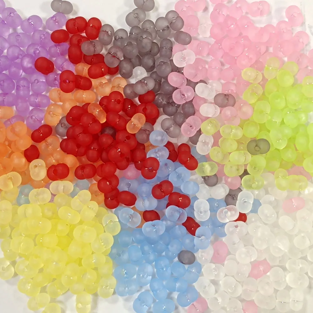 20g 4x8mm Acrylic Peanut Charm Seed Beads Mixed Color Loose Spacer Bead For Jewelry Making DIY Necklace Bracelet Handmade Sewing