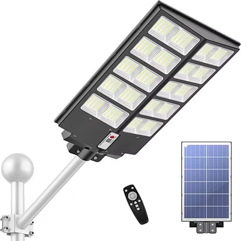 SMD5730 800LEDs Solar Street Light 240000LM Outdoor Solar Lamp with Radar Sensing & RC Solar Powered Garden Light for Park Yard