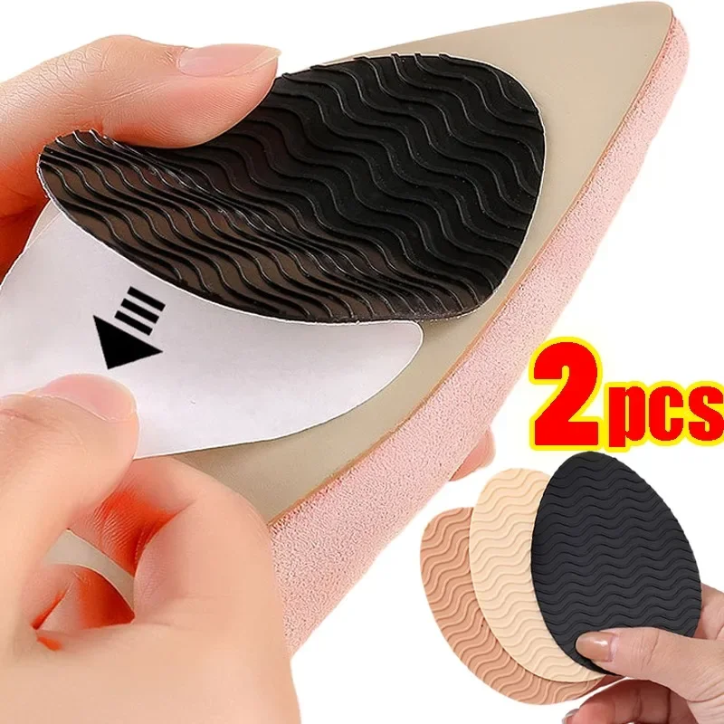 High Heels Wear-Resistant Sticker Rubber Forefoot Non-Slip Sole Protector Repair Outsoles Self-adhesive Noise-absorbing Shoe Pad