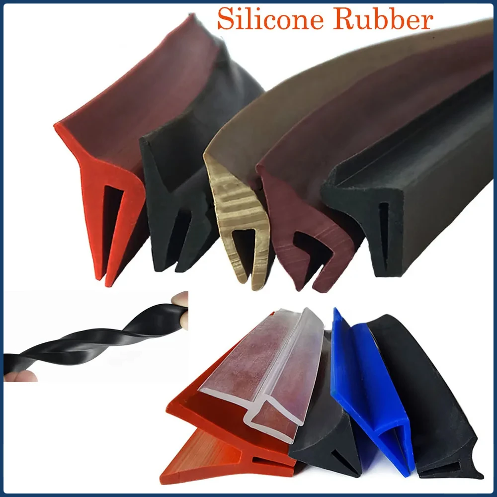 

1/2/3/4/5M F U h Corner Shape Silicone Rubber Door Window Edge Banding Sealing Strip Shower Room Car Glass Metal Panel Seal Bar