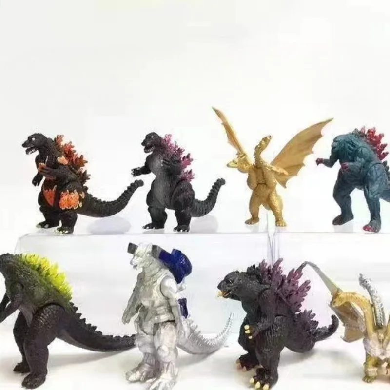 7-10CM 10-Piece Ornament Godzilla Doll Gk PVC Statue Action Figurine Desk Collectible Anime Model Toys Figures Gift