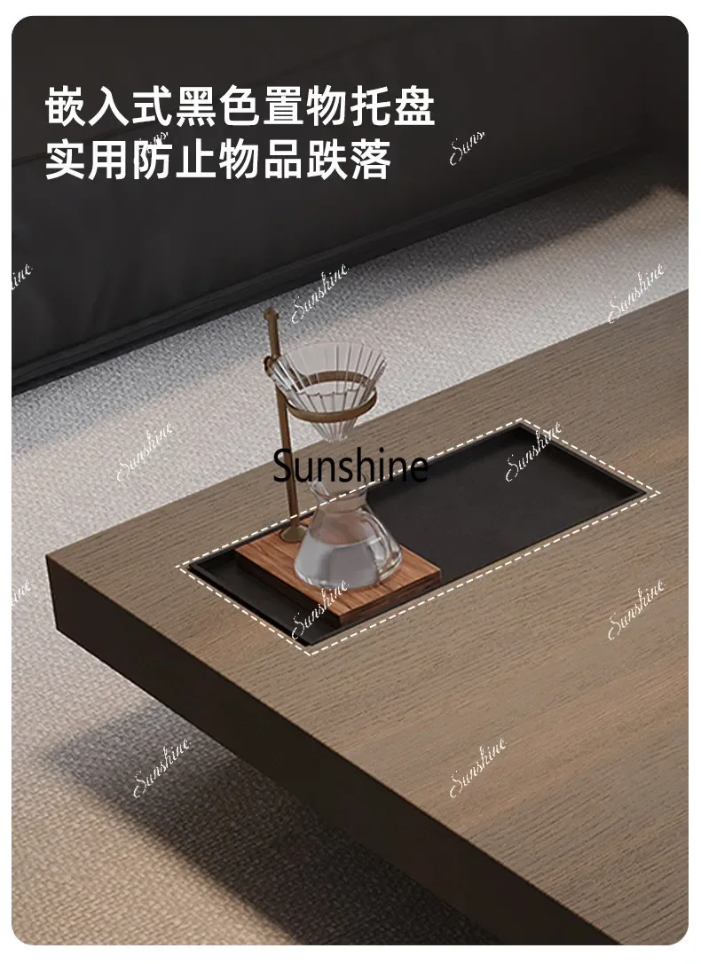 Combination solid wood living room home modern simple light luxury with drawer coffee table
