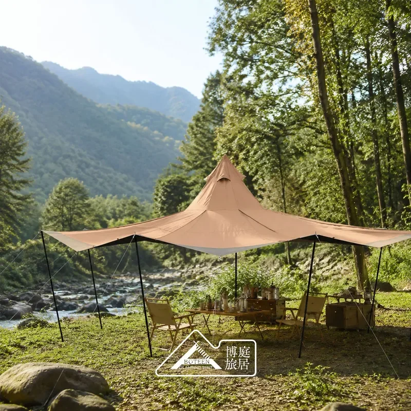 Flying Pyramid Landscape Tent Large Leisure Reception Canopy for Rural Cultural Tourism Camping Base Source Factory Direct