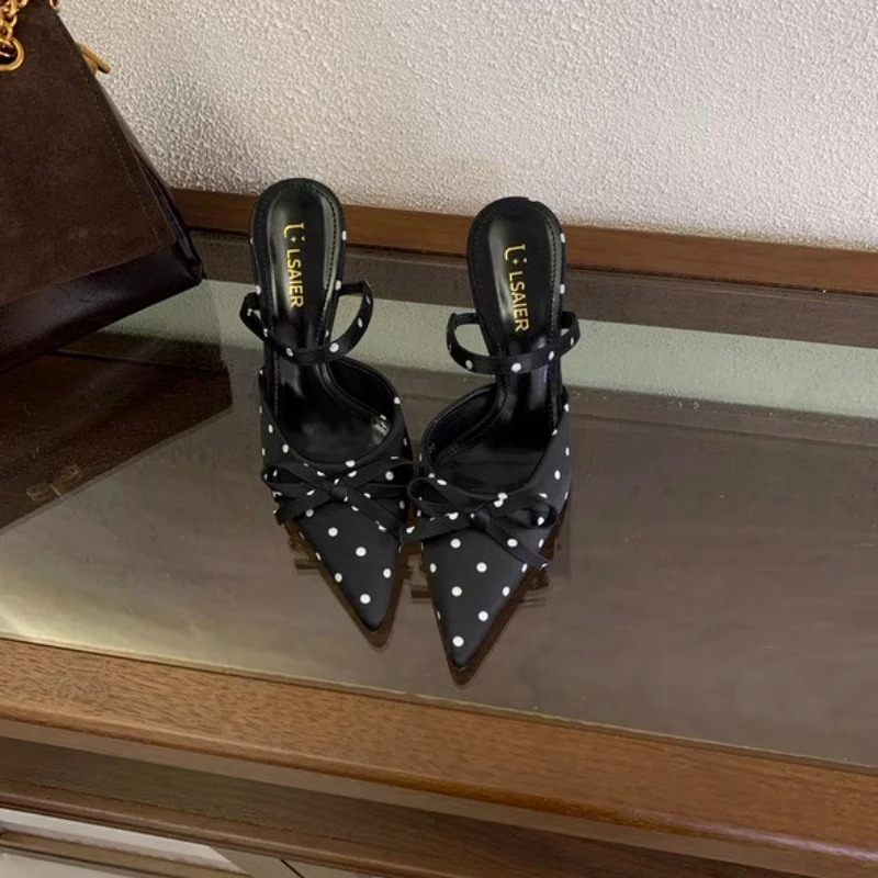 2026 Summer New Women's High Heels Fashionable Bow Designer Stiletto Heels Elegant Slip-on Wedding Sandals by Zapatos De Mujer image 4
