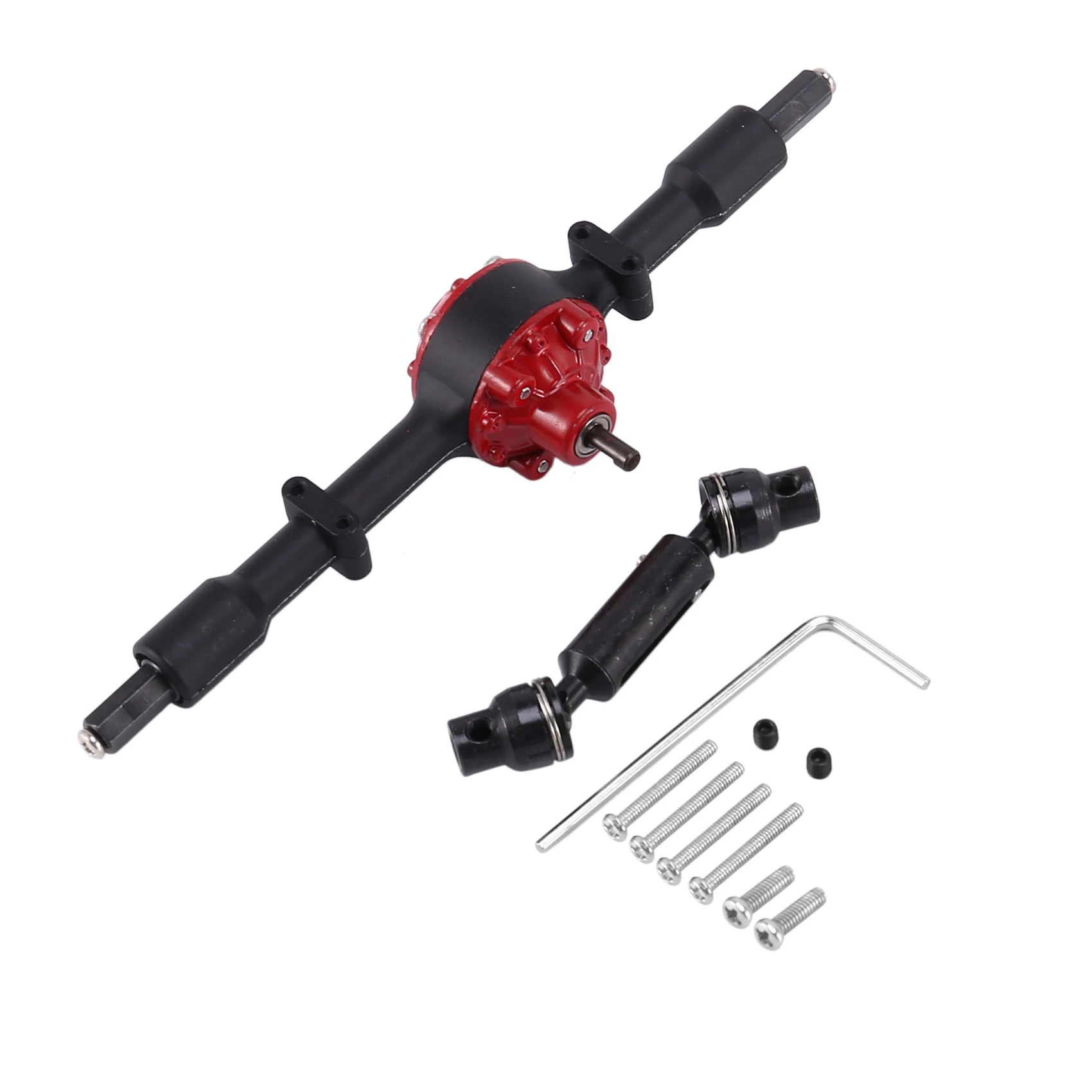 Metal Rear Axle Bridge with Drive Shaft for WPL D12 B14 B24 B16 B36 C14 C24 C34 C44 RC Car Upgrade Parts