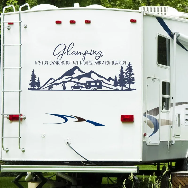 Glamping Rv Decal, Rv Camper Vinyl Sticker, Motorhome Motor Home Decal, Waterproof Advanture Room Decoration E408