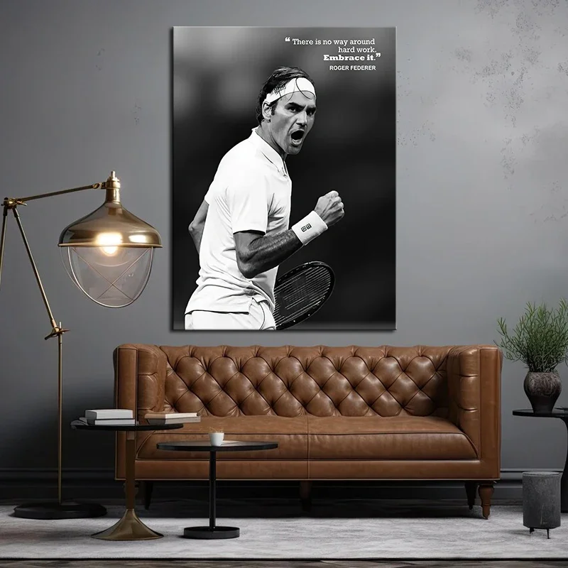 لاعبي التنس قماش اللوحة الملصقات والمطبوعات الرياضة الفن قماش صور فنية للجدران لغرفة المعيشة ديكور المنزل الحديث