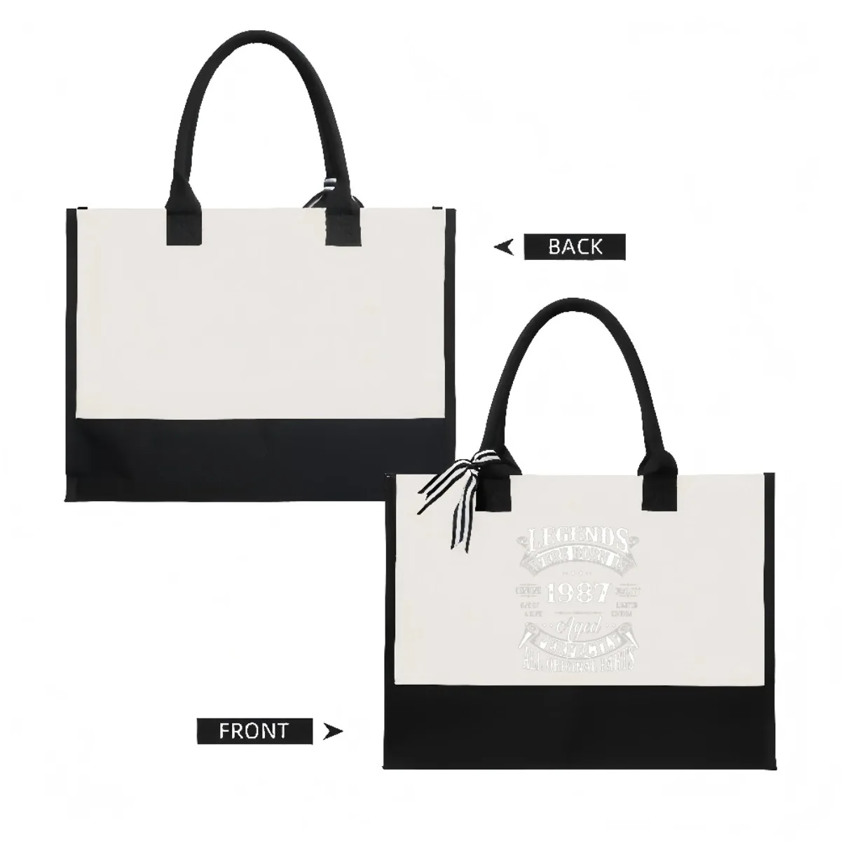 أساطير عيد الميلاد الثامن عشر ولد عام 1957 2026 وصول جديد موضة ممارسة واسعة قابلة لإعادة الاستخدام حمل حقيبة نمط طباعة 2 لهجة الثقيلة #2