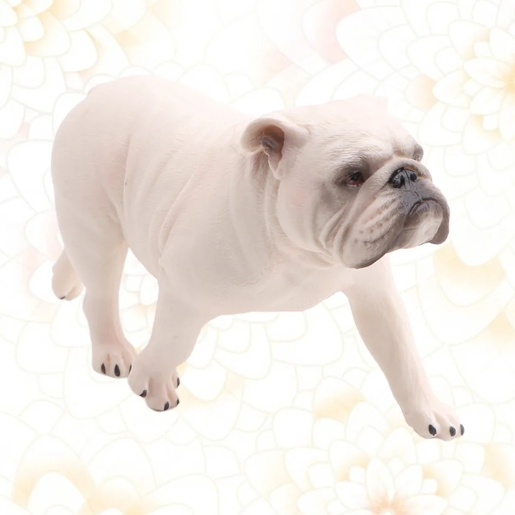 

Realistic PVC Solid Animal Dog Ornament Durable Miniature Bulldog Figurines for Home Office Car Dashboard Decoration