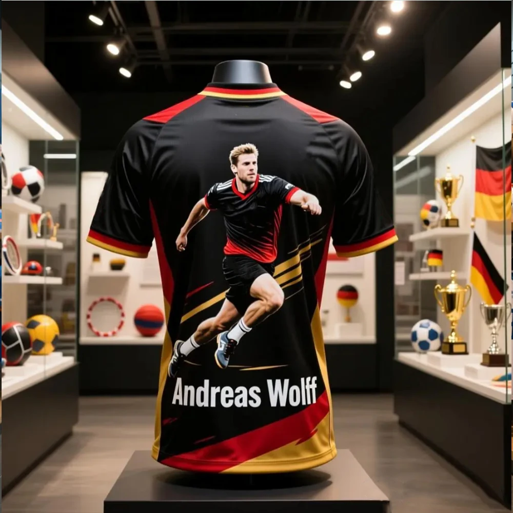

Andreas Wolff 3d Printed CHATGPT Designed Handball Tee Boys Girls Men's Training Women's Sports Breathable Short Sleeve T-shirt