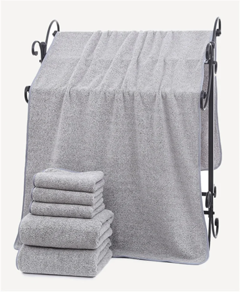 Towel, bamboo charcoal fiber, coral velvet towel, bath towel set, thickened face wash towel, sports towel