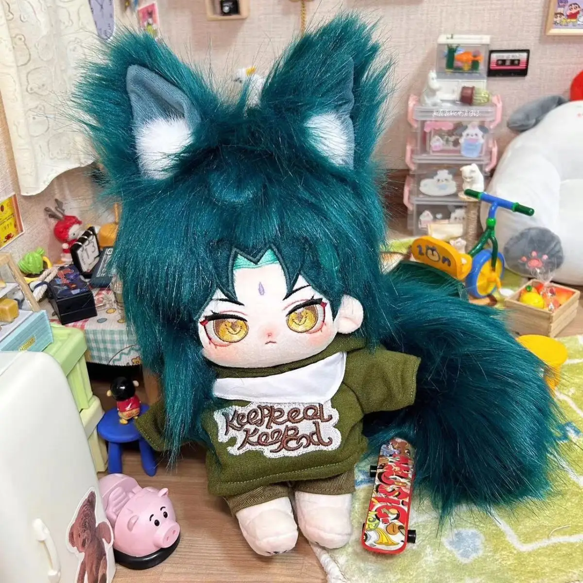 

20cm Game Anime Xiao Stuffed Pillow Doll Pillow Collection Changing Clothing Doll Stuffed Fluffy Toys Birthday Gift