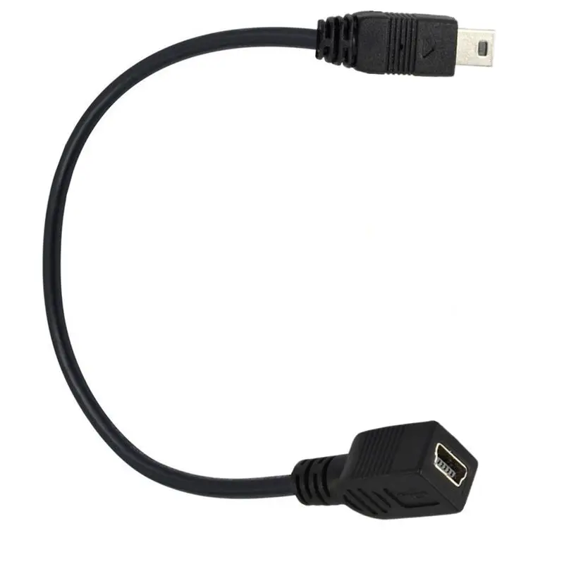 USB 2.0 Mini przedłużacz USB męski do żeńskiego portu t, Mini 5-pinowy kabel do ładowania danych główny transferu publicznego