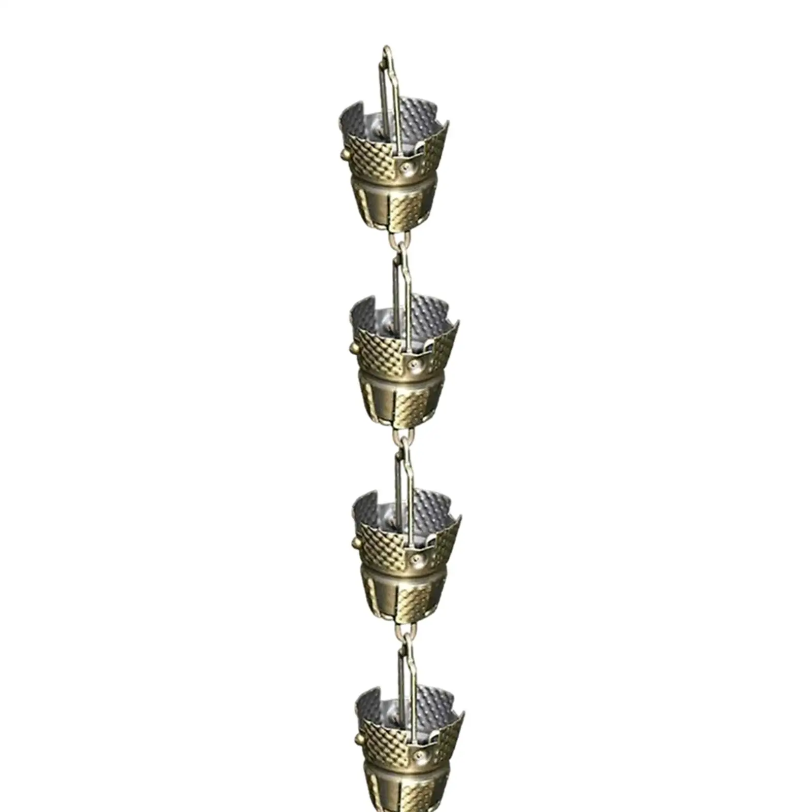 Rainwater Diverter ,Hanging Rain Gutter, Iron 39.37inch Functional Rain Chain Rain Downspout for Villa Eaves Drainage Parks