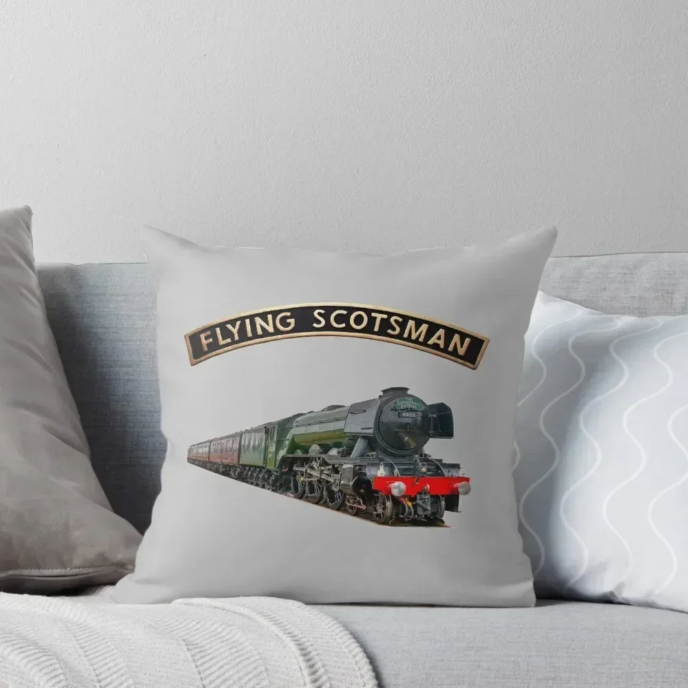 The Flying Scotsman and Nameplate Throw Pillow Cushion Cover Pillow Covers Decorative pillow