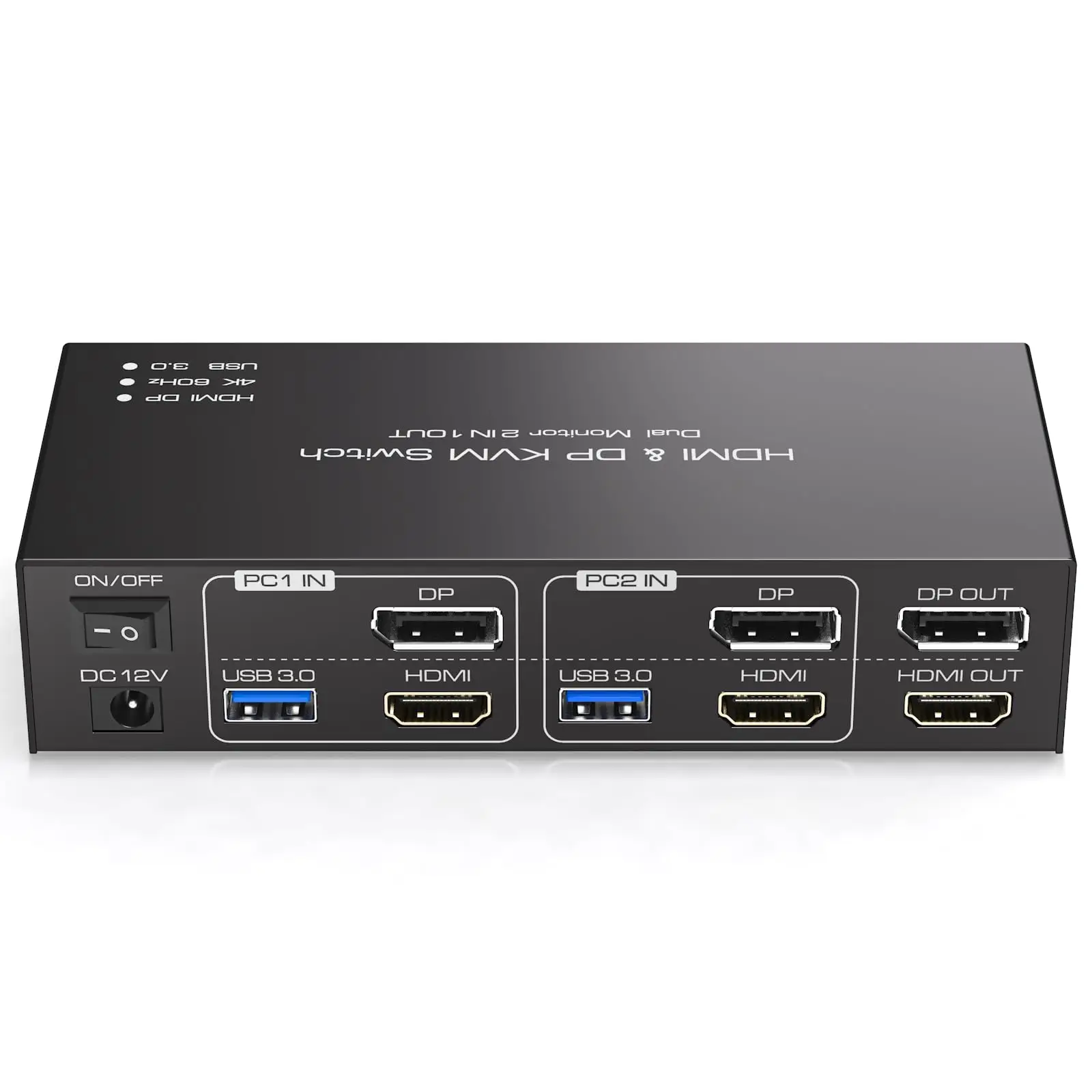 

HDMI+Displayport KVM Switch 2 Monitors 2 Computers 4K@60Hz KVM Switch Dual Monitor for 2 PC Share 2 Monitors and 4 USB 3.0 Ports